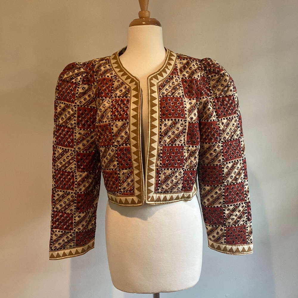 Anna Cate Cropped Quilted Jacket / M